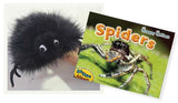 ‘CREEPY CRITTERS’ SPIDERS BOOK & PUPPET:  A hugely informative nature book! Spider Hand Puppet and Spider Rhyme by Erin Devlin. Book by Sian Smith.
