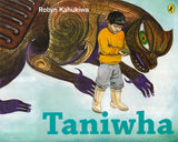 ‘TANIWHA’ BOOK & PUPPET: Taniwha Hand Puppet by Erin Devlin. Free laminated copy of Taniwha song. Book written by Robyn Kahukiwa.